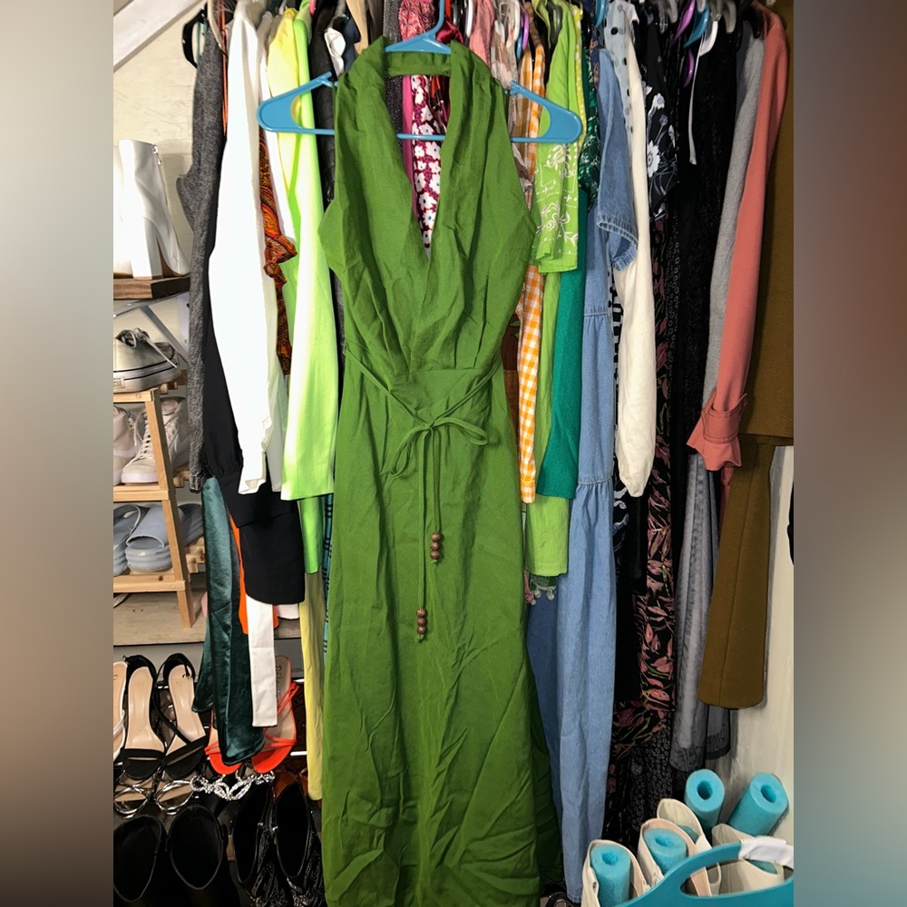 ZARA Green Backless Dress - Picture 6 of 11
